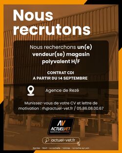 Vendeur(se) Magasin Polyvalent (H/F) Vendeur(se) Magasin Polyvalent (H/F)