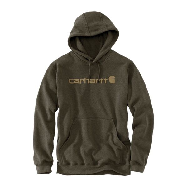 Sweat &agrave; capuche Carhartt MARQUETTE LOGO SWEAT 100074 - Coupe large Original fit et poche ventrale