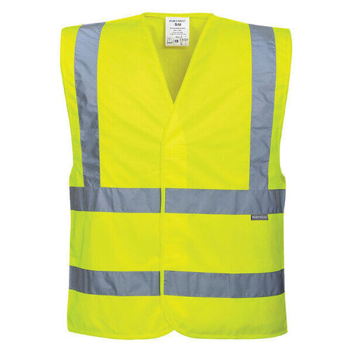 GILET DE SIGNALISATION HV CL2 MAILLE PE JAUNE FLUO R&eacute;f.C470