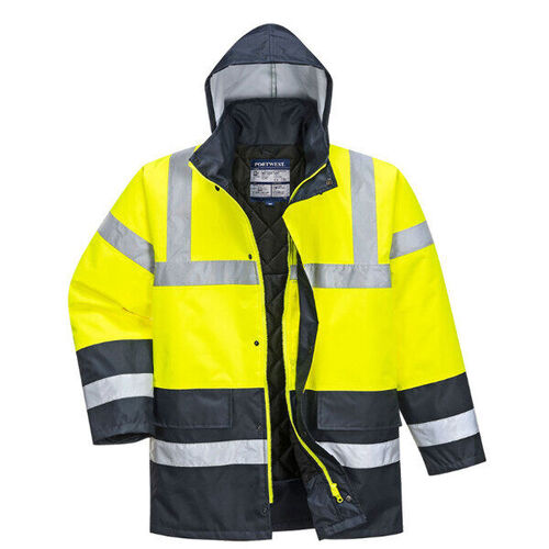 PARKA BICOLORE S466 JAUNE/MARINE FLUO EN471 CL2