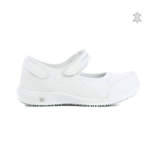 CHAUSSURE  NELIE CUIR SOUPLE FERMEE A BRIDE  BLANC REF WHT