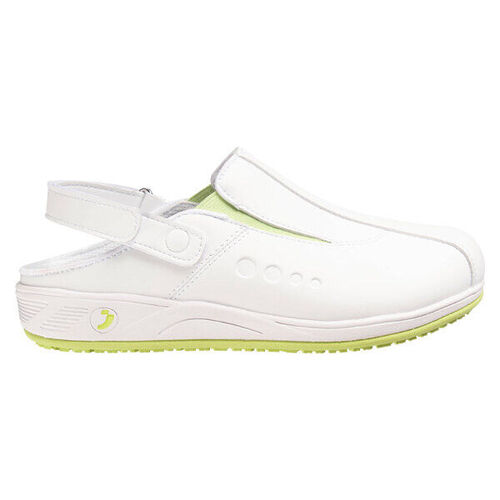 SABOT MICROFIBRE SOUPLE CARINNE/IRIS BLANC/VERT REF.LGN