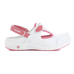 CHAUSSURE CARLY/CARIN CUIR SOUPLE A BRIDE BLANC/FUSCHIA REF FUX CHAUSSURE CARLY/CARIN CUIR SOUPLE A BRIDE BLANC/FUSCHIA REF FUX