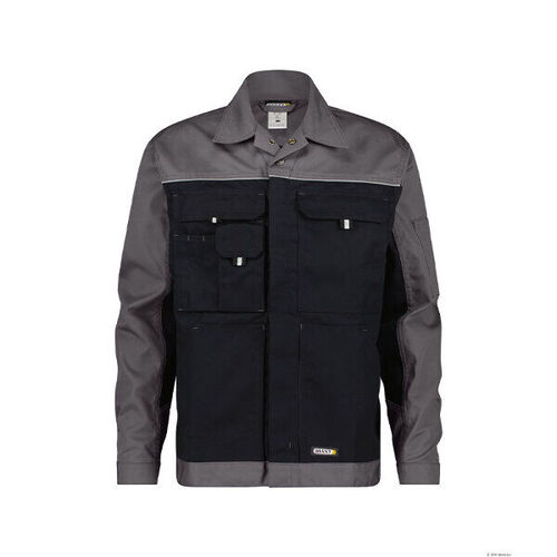 BLOUSON DE TRAVAIL LUGANO BICOLORE PC 245gr GRIS/NOIR