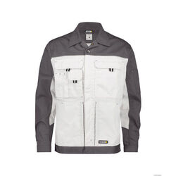 BLOUSON DE TRAVAIL LUGANO BICOLORE PC 245gr BLANC/GRIS BLOUSON DE TRAVAIL LUGANO BICOLORE PC 245gr BLANC/GRIS