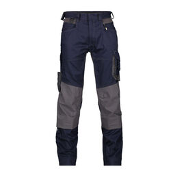 PANTALON DE TRAVAIL STRETCH DYNAX MARINE/GRIS AVEC POCHES GENOUX PC 245