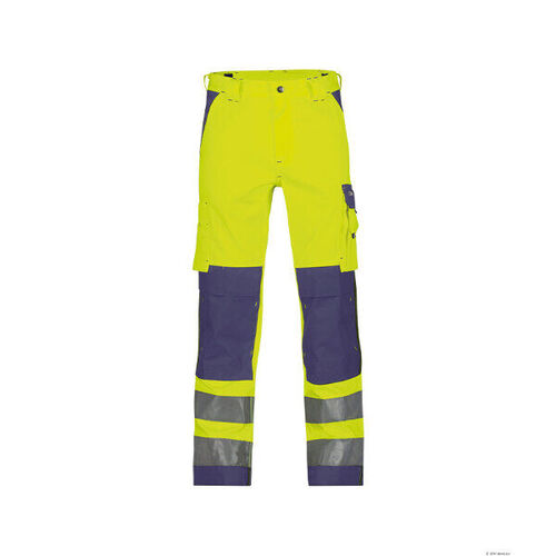 PANT DE TRAVAIL BUFFALO HV PC 300g MARINE/JAUNE FLUO