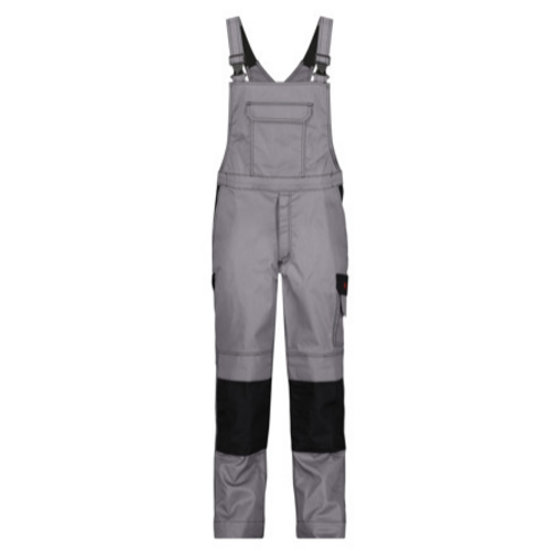COTTE &Agrave; BRETELLES WILSON GRIS/NOIR MULTINORMES AVEC POCHES GENOUX
