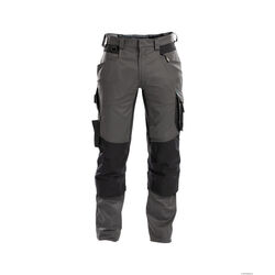 PANTALON DE TRAVAIL STRETCH DYNAX GRIS/NOIR AVEC POCHES GENOUX PC 245