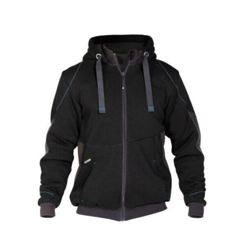 VESTE ZIPPEE PULSE A CAPUCHE NOIR/GRIS DOUBLE TEDDY