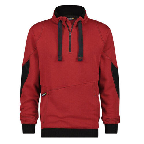 SWEAT COL  ZIPPEE STELLAR ROUGE/NOIR COUDE CORDURA