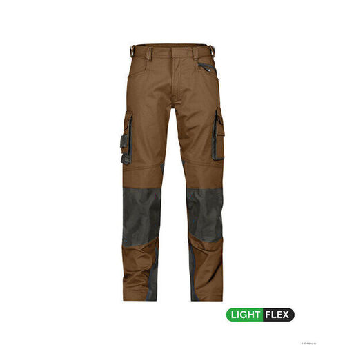 PANT DE TRAVAIL NOVA BICOLORE PC 250g  CAMEL/GRIS +POCHE GENOU