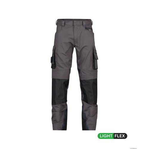 PANT DE TRAVAIL NOVA BICOLORE PC 250g  GRIS/NOIR+POCHE GENOU
