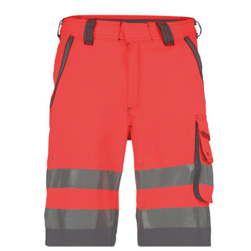 SHORT LUCCA ROUGE FLUO /GRIS HAUTE VISIBILITE 290GR