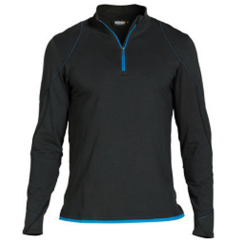 T.SHIRT ML SONIC NOIR/ BLEU COTON/ELASTHANE 220 GR