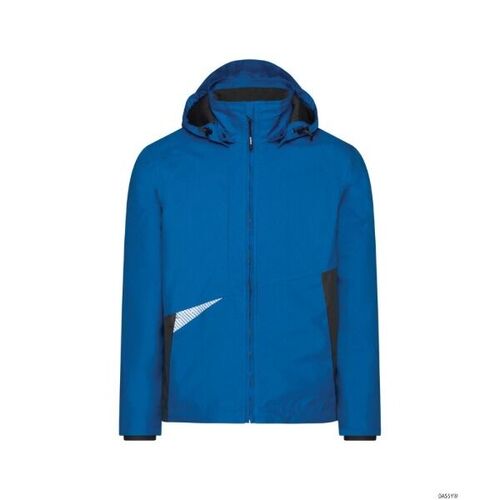 Veste de travail imperm&eacute;able DASSY HYPER NEXT - Coupe-vent, respirante et recycl&eacute;e - Bleu / Gris