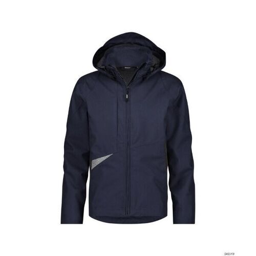 Veste de travail imperm&eacute;able DASSY HYPER NEXT - Coupe-vent, respirante et recycl&eacute;e - Marine / Gris