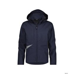 Veste de travail imperm&eacute;able DASSY HYPER NEXT - Coupe-vent, respirante et recycl&eacute;e - Marine / Gris Rezé