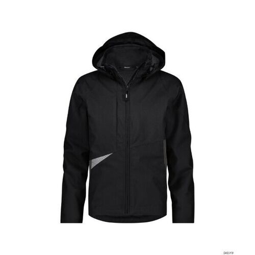Veste de travail imperm&eacute;able DASSY HYPER NEXT - Coupe-vent, respirante et recycl&eacute;e - Noir / Gris