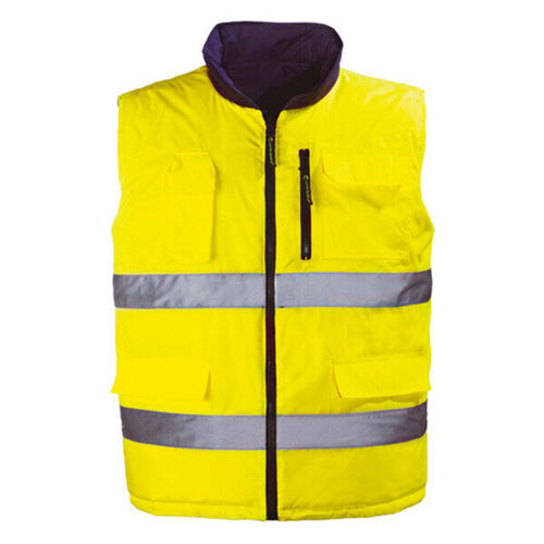 GILET SS MANCHE REVERSIBLE HI-WAY HV JAUNE FLUO/GRIS