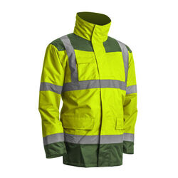 PARKA HV 4EN1 KANATA POLYESTER JAUNE FLUO/VERT REF.7KANG PARKA HV 4EN1 KANATA POLYESTER JAUNE FLUO/VERT REF.7KANG