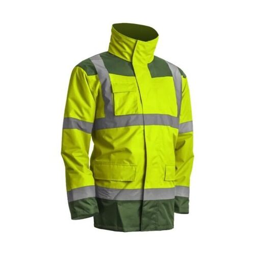 Parka multicouches haute visibilit&eacute; KANATA 4/1 - EN 342, EN 343, EN ISO 20471 - Protection pluie et froid - Jaune / Vert