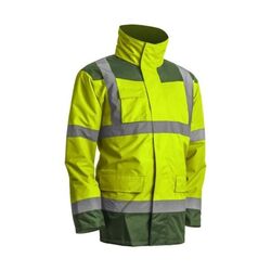 Parka multicouches haute visibilit&eacute; KANATA 4/1 - EN 342, EN 343, EN ISO 20471 - Protection pluie et froid - Jaune / Vert Rezé