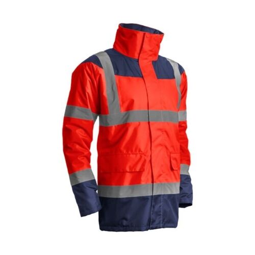 Parka haute visibilit&eacute; KETA Coverguard 7KETO - Normes EN 342, EN 343 et EN ISO 20471 - Rouge / Marine