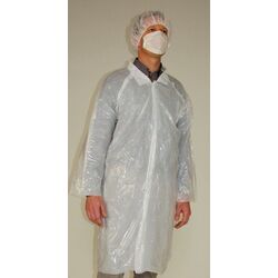 BLOUSE VISITEUR POLYETHYLENE BLANC TU A PRESSIONS SACHET DE 10 PCES REF.41214 BLOUSE VISITEUR POLYETHYLENE BLANC TU A PRESSIONS SACHET DE 10 PCES REF.41214
