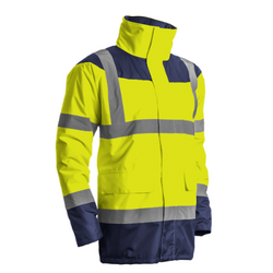 PARKA MATELASSEE KETA JAUNE/MARINE POLYESTER OXFORD 300D REF.7KETY PARKA MATELASSEE KETA JAUNE/MARINE POLYESTER OXFORD 300D REF.7KETY