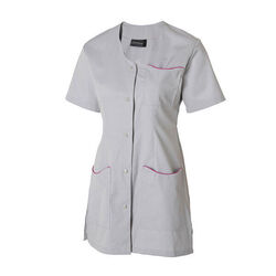 TUNIQUE LAURIE MC PC GRIS PERLE/FUSCHIA  LONG 80CM