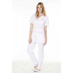 TUNIQUE LAURIE MC PC BLANC/FUSCHIA  LONG 80CM