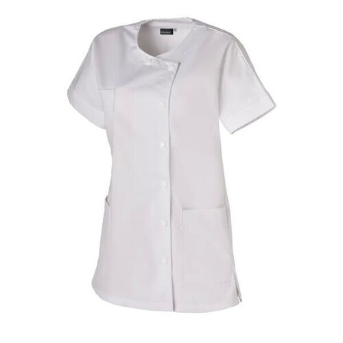 TUNIQUE FEMME DAFNI MC PC 65/35 BLANCHE