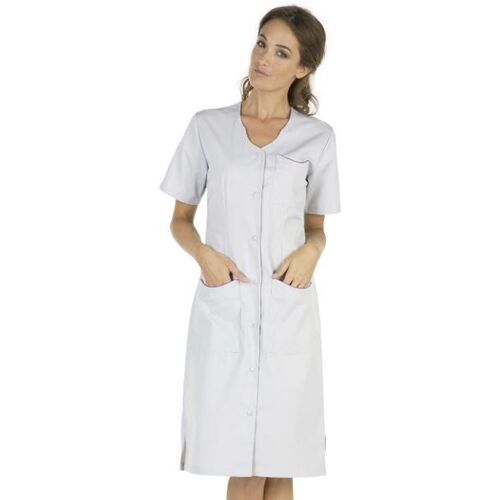 BLOUSE LAURENE MC PC GRIS PERLE LONG 105CM