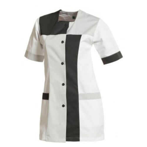 TUNIQUE FEMME PERRINE MC  PC BLANC CHARBON