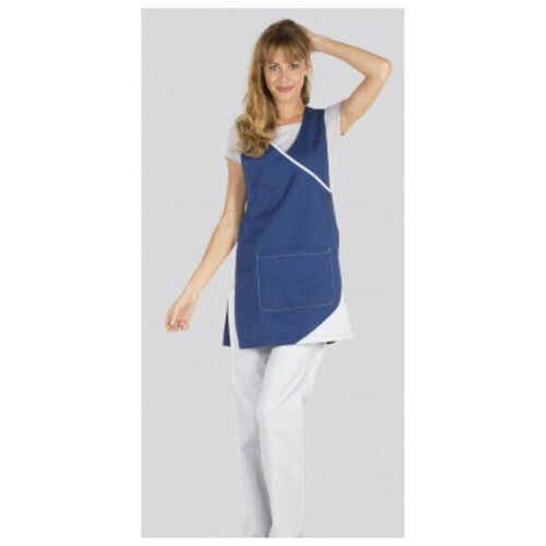 TABLIER CHASUBLE TESSA MARINE/BLANC