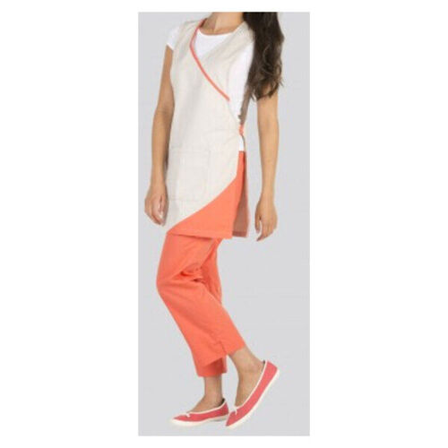 TABLIER CHASUBLE TESSA LIN/ABRICOT