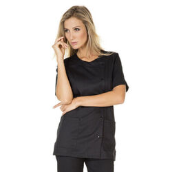 TUNIQUE FEMME MC NATY NOIR TENCEL LONG 75CM TUNIQUE FEMME MC NATY NOIR TENCEL LONG 75CM