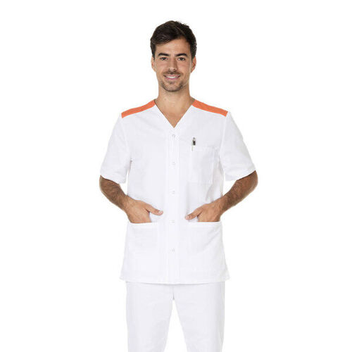 Tunique m&eacute;dicale homme VALENTIN Molinel - Coupe ajust&eacute;e en Polyester/Coton 210g/m� ISO 15797