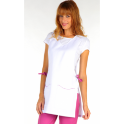 CHASUBLE LILLY BLANCHE/ROSE FERMETURE LACET PC 65/35 CHASUBLE LILLY BLANCHE/ROSE FERMETURE LACET PC 65/35