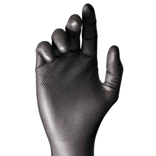 GANT JETABLE NITRILE NOIR, AMBIDEXTRES, ADHERENCE ++ B/50 UNITES REF.580NR/246BK