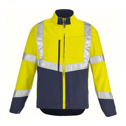 BLOUSON LUTEA PI - JAUNE FLUO/MARINE 50% POLY RECYCLE 50%COTON Réf.3HVN3PI 701 BLOUSON LUTEA PI - JAUNE FLUO/MARINE 50% POLY RECYCLE 50%COTON Réf.3HVN3PI 701