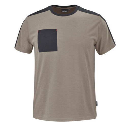 T SHIRT WORK ATTITUDE 190g BEIGE/NOIR R&eacute;f.C190ATT