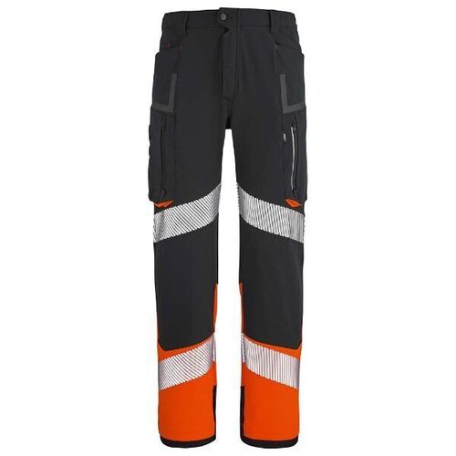 PANTALON HEMERA NOIR/ORANGE FLUO 94%POLYESTER RECYCLE 6%ELAS REF.1FLSTPI-2066