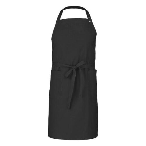 TABLIER DE CUISINE A BAVETTE GALANGA PC NOIR  REF 9GLG