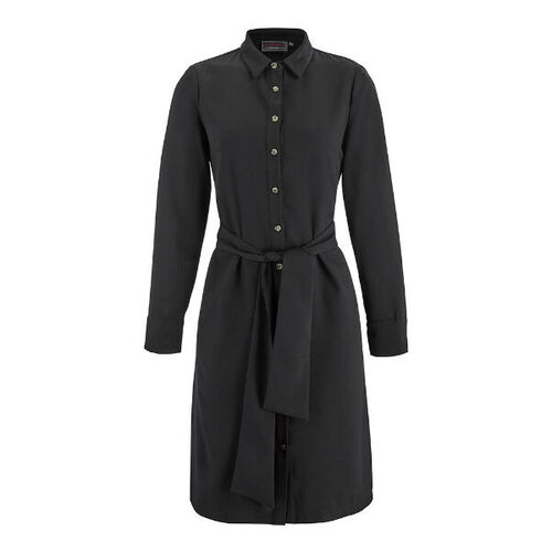 ROBE GARANCE NOIR CEINTURE A NOUER POLY/ELAS REF.9GRN 110