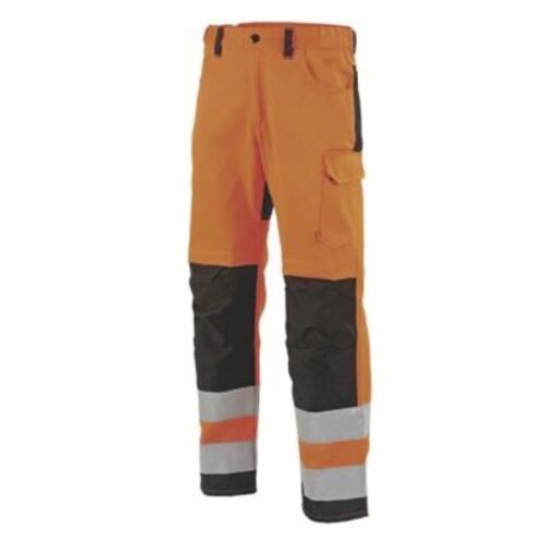 PANTALON TARA FEMME HV CP ORANGE/NOIR/POCHE GENOU R&eacute;f.1FLFCP