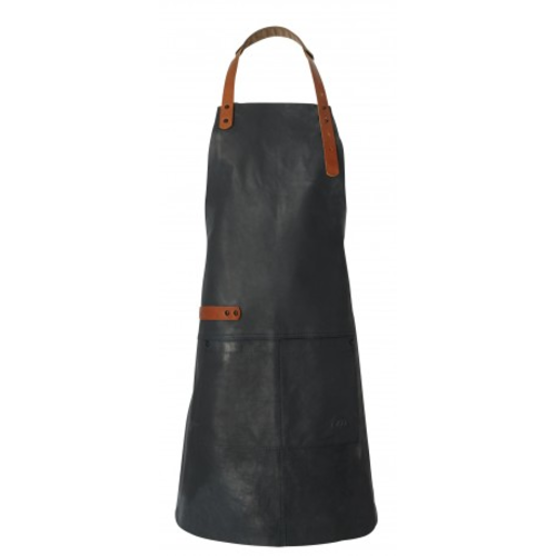 TABLIER A BAVETTE MARINE/MARRON AUTHENTIQUE 100% CUIR REF. 0625 9999 158