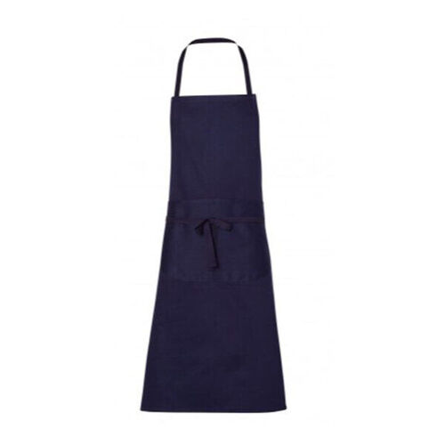 TABLIER A BAVETTE COTON BLEU/PISE  4800