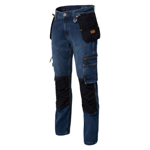 JEAN DENIM GENOUILLERES BLUE/BLACK 100%COTON R&eacute;f.03069999145